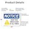 Signmission Keep This Area Clear At All Times, 24 in W x Rectangle, Aluminum OS-2PACK-NS-A-1824-L-15869 - alternate 3